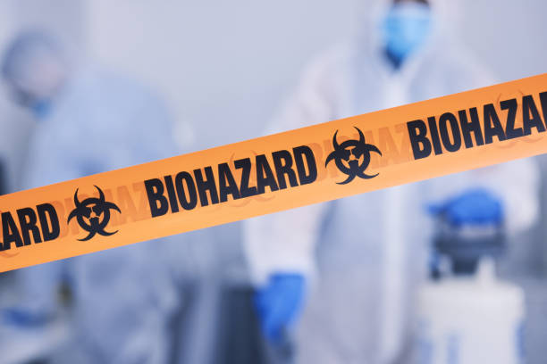 Professional Biohazard Cleanup technician working in Garden City, NY